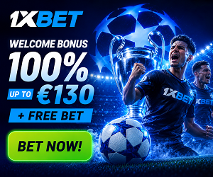 Welcome bonus 100% up to 130 euros plus a free bet
