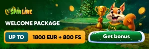 Spinline welcome package - up to 1800 EUR + 800 free spins
